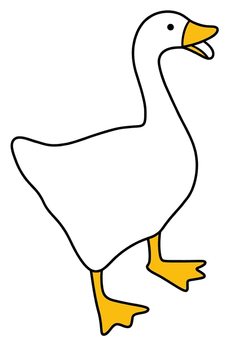 Doodle of a goose walking